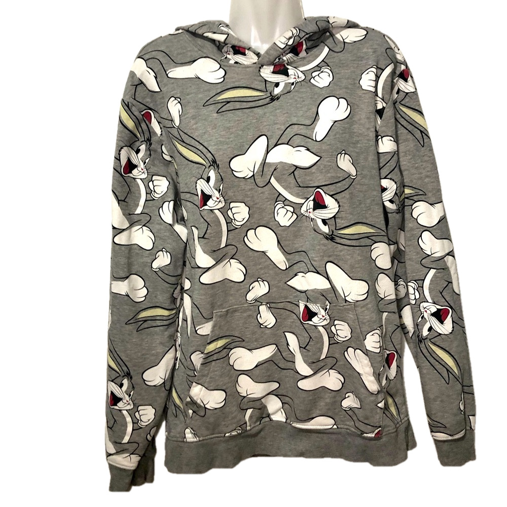 Divided H&M Bugs Bunny Hoodie - All over print - Size Small - Oversized